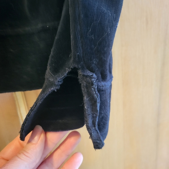 BCBGMAXAZRIA Black & Gold Velvet Track Suit Jacket with Zipper - Picture 7 of 9